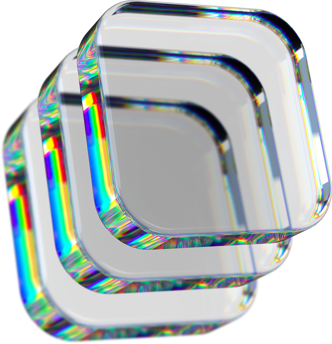 Transparent 3D Multicolor Cube