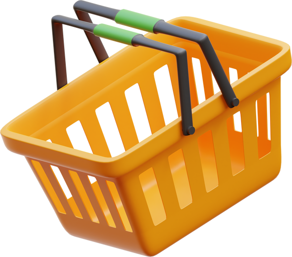 3D Shopping Basket Cart