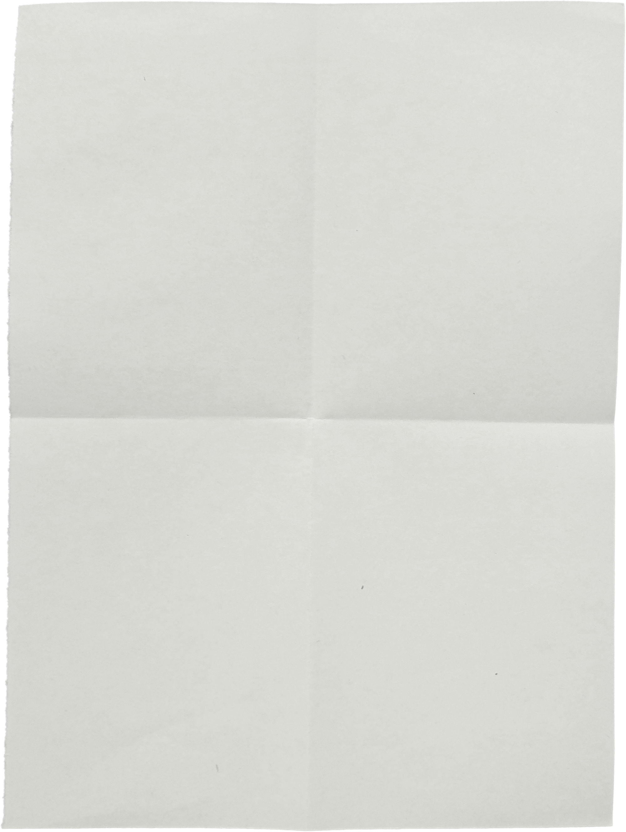 White textured sheet of folded paper